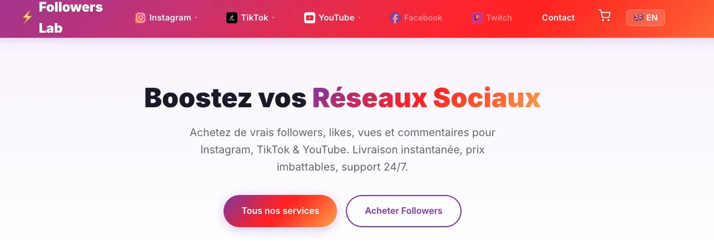 Followers Lab - best site to buy Instagram followers 2026